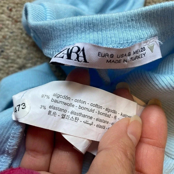 Zara Stretchy Comfortable Light Blue Dress Women size S - Picture 4 of 6